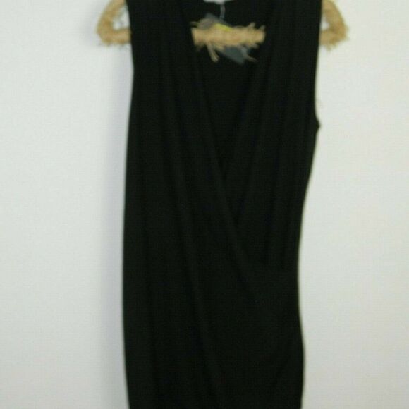 Bryn Walker Dress Black Faux Wrap Organic Small‎ - Picture 6 of 11